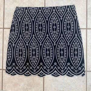 LOFT embroidered skirt